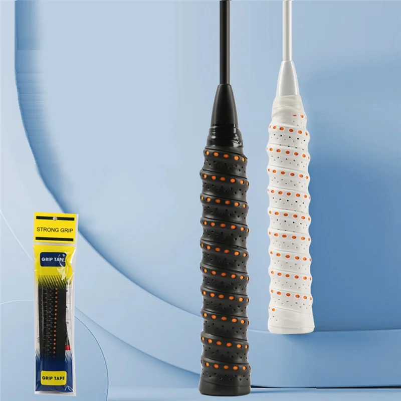 AEF5-حزام عرق مضاد للانزلاق قبضة كرة الريشة حزام رياضي مطلي بالمطاط مناسب لقضيب الصيد والمضرب وشبكة الكرة الطائرة
