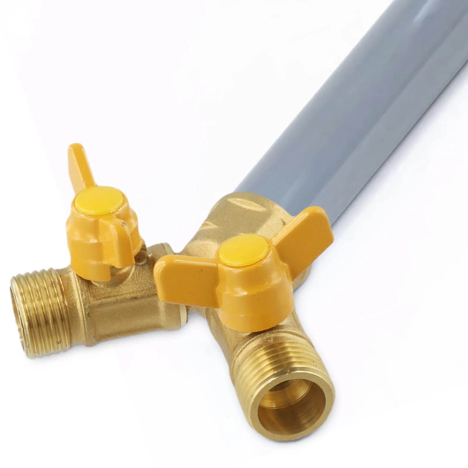 Brass 2 Way Tap Adapter G12 with Dual Outlets for Garden and Industrial Irrigation Hose Connector Featuring Adjustable Valve