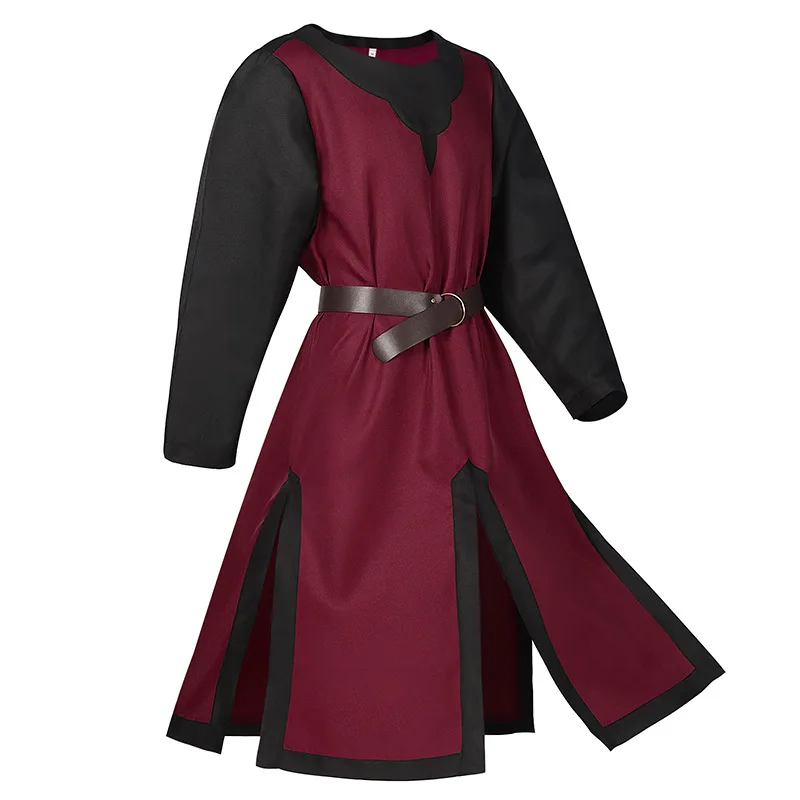 Halloween Costume Wish Waistcoat AU8689 Split Splicing Men's Top Medieval Theme Chinese Production Winter Season Ladies Fashion