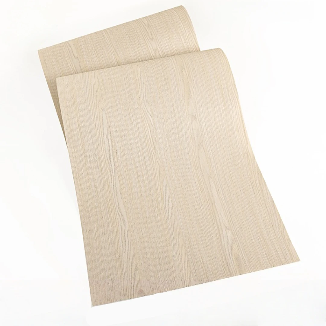 58x250cm White Oak Semi-crown Grain Engineered Wood Veneer For Furniture Walls Cabinets Interior Design And Decorative Projects