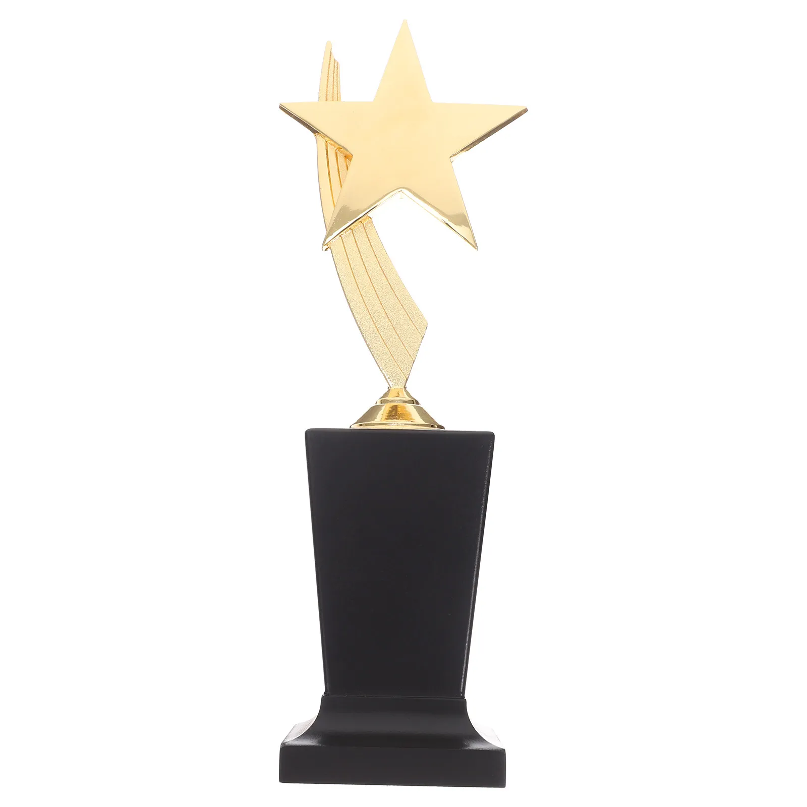 

1Pcs Golden Star Award Trophy with Black Crystal Base Party Favor Prize for Sports Competition Classroom Reward Track Field Day