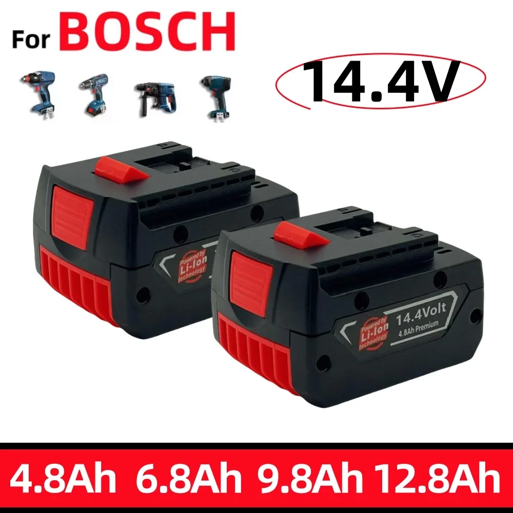 

14.4V 4800mAh/6800mAh/9800mAh/12800mAh For Bosch BAT614 4.8ah Replace Li-ion Battery Pack Electric Drill Screwdriver