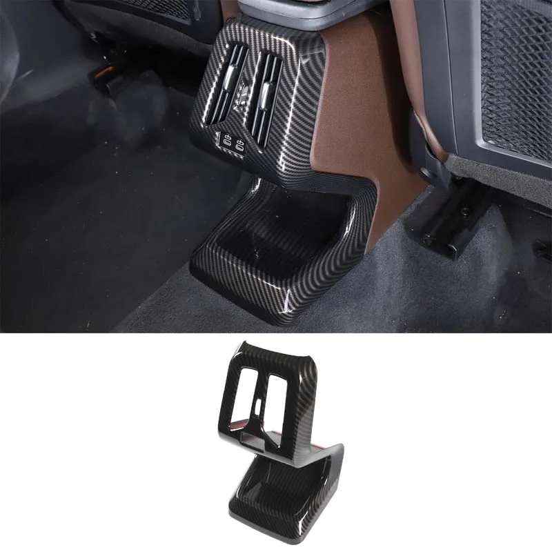 

For 2023-2024 BMW X1 U11 ABS carbon fiber car rear air conditioning outlet anti-kick cover sticker car interior accessories