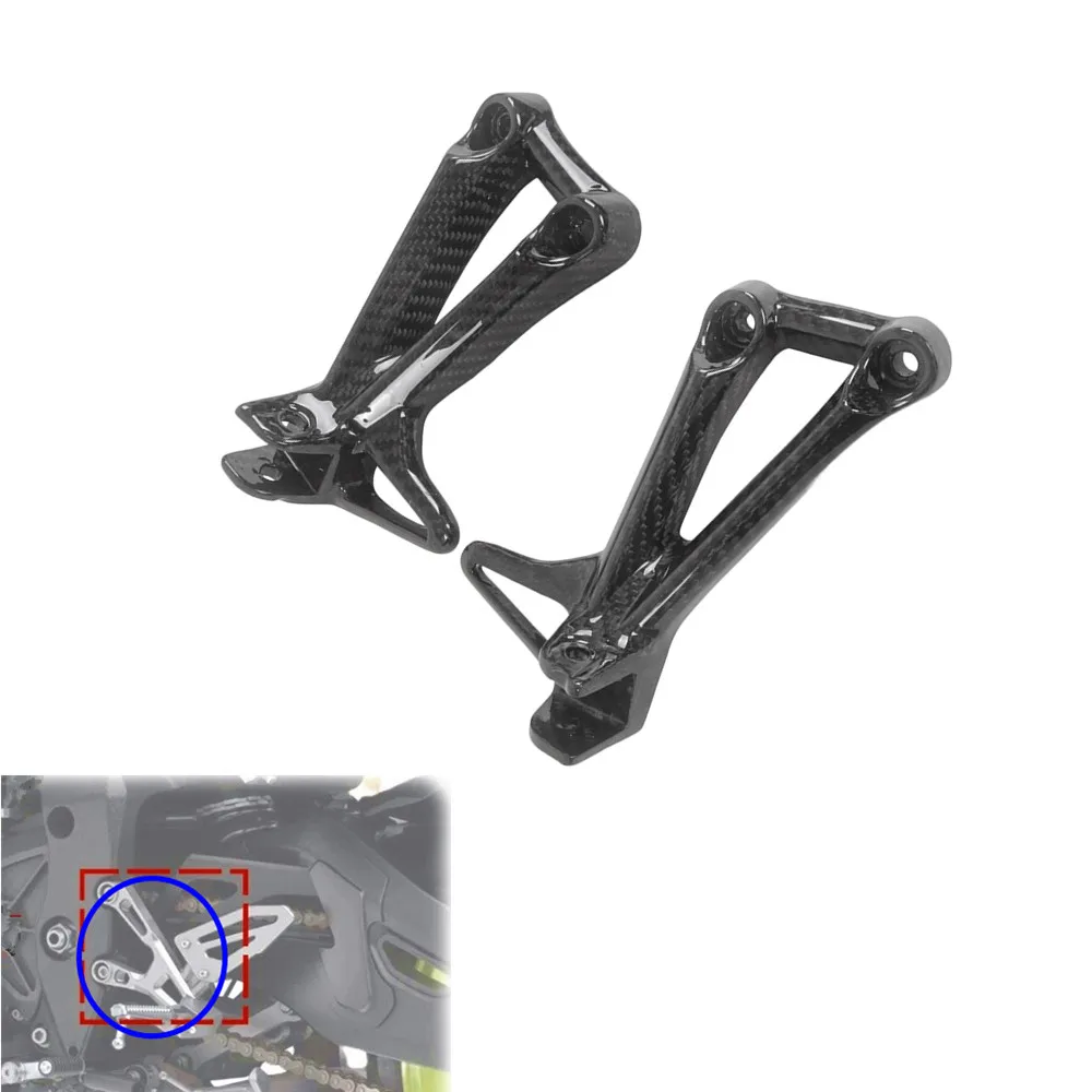 

Motorcycle Carbon Fiber Heel Plate Guard Footrest Footpeg Cover for Yamaha MT10 2020 2021