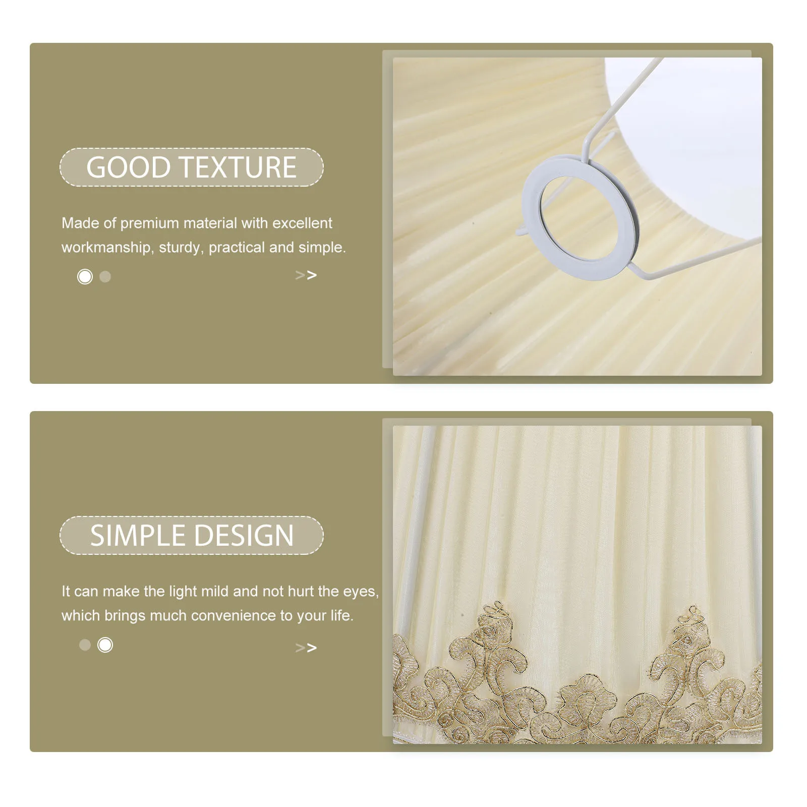 

Chiffon Table Lamp Shade Cover Replacement Lampshade for Floor Bedside Desk Lamp Soft Diffused Light Cloth Lampshade