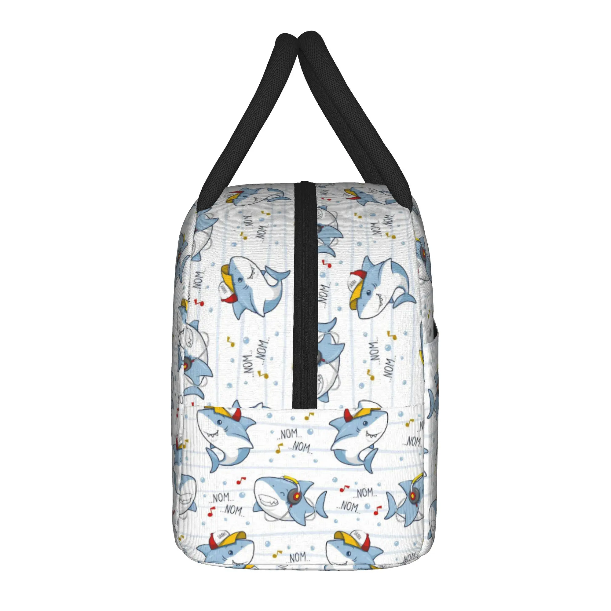 Cute Cartoon Shark Insulated Lunch Bags Leakproof  Lunch Container Cooler Bag Tote Lunch Box Work  Picnic Bento Pouch