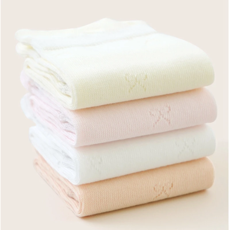 Baby Leg Warmers Lace Sock Newborn Knee High Long Leggings Kids Cotton Hollow Oversleeve Autumn Breathable Anti-Mosquito Sock