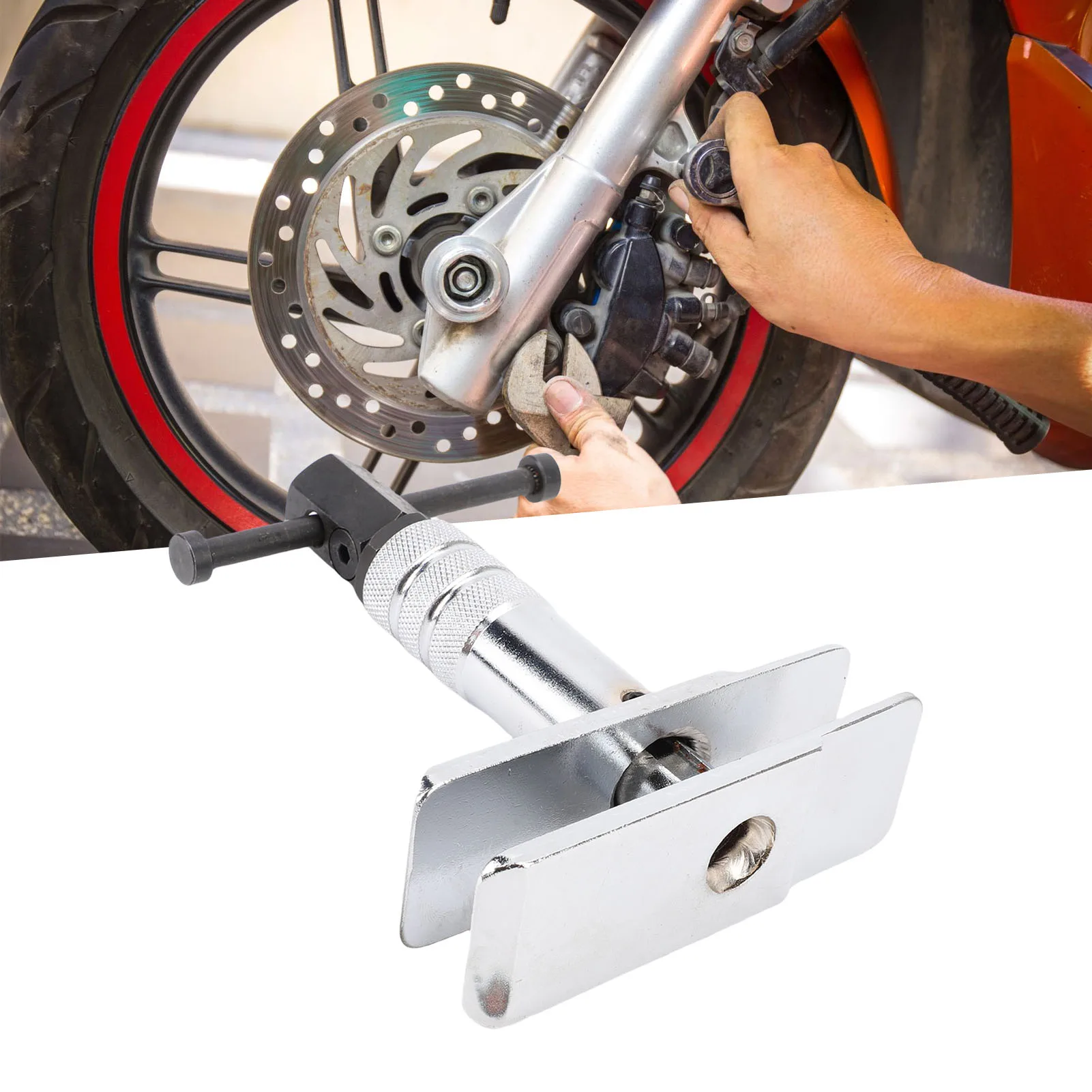 

Heavy Duty Brake Caliper Press Tool Motorcycle Brake Caliper Spreader Tool Adjustable Height for Small Sedans SUVs