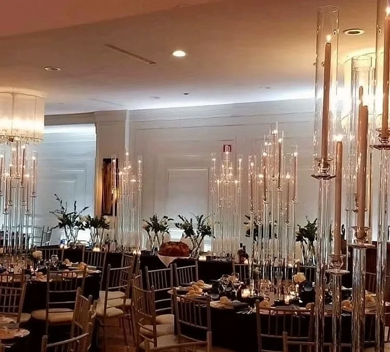 Hochzeitsdekoration Tischdekoration Kerzenleuchter Transparenter Kerzenhalter Acryl-Kerzenständer für Hochzeiten, Events und Partys – Detail 5