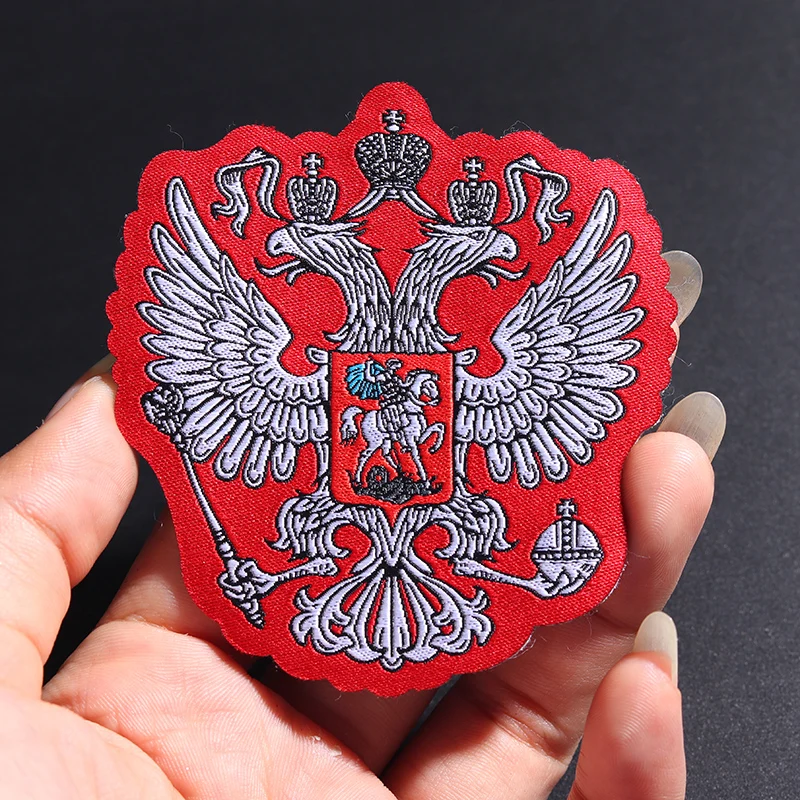 Russian flag National Emblem Size:7.8*7cm Patch Sew-on people of Russia  strip Patches Badge