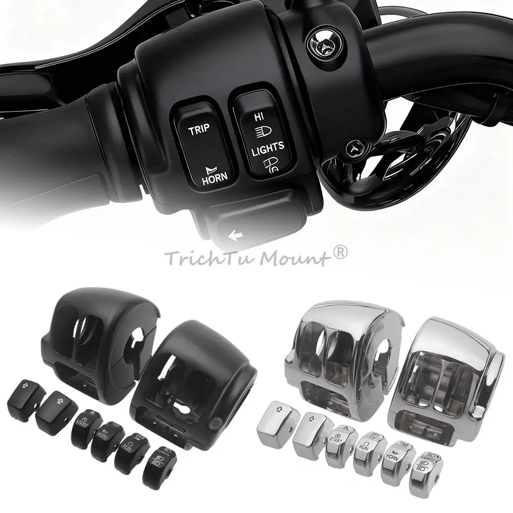 1-set-motorcycle-switch-housing-cover-button-caps-kits-for-harley-sportster-xl883-1200-softail-dyna-low-rider-2011-2022