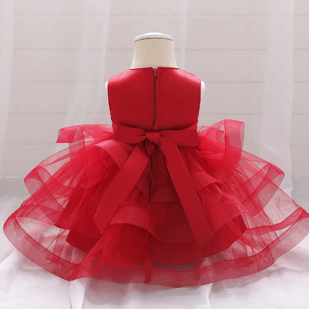 Baby Girl Clothing 1st Birthday Dress Sequin Princess Dress Vintage Gown Girls Formal Party Wedding Dress 3-24 months Vestidos