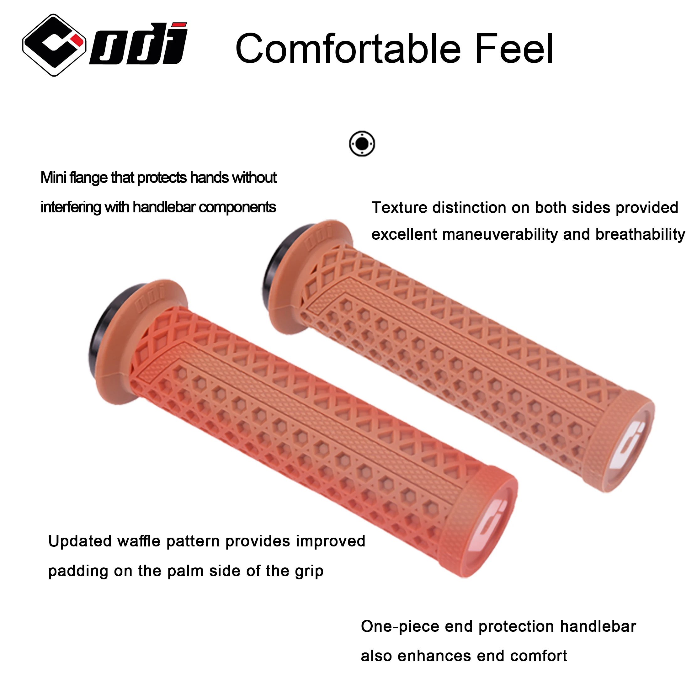 1Pair ODI Lock-on Silicone Mountain Bike Grips Shock-Absorbing Anti-Slip Comfortable Handlebar Covers for MTB/Cycling Parts image 5