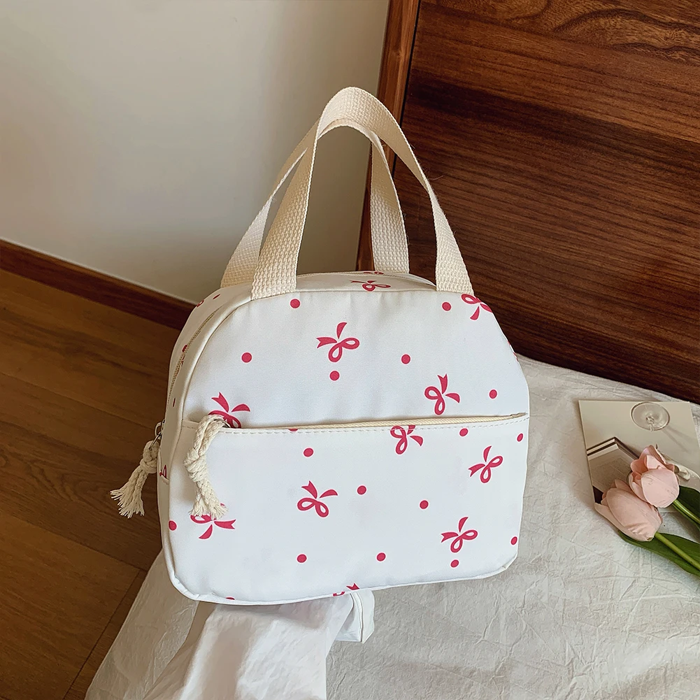 

3Pcs/Set Bow Print School Backpack with Handbag Pencil Case Student Rucksack for Girl Women Travel