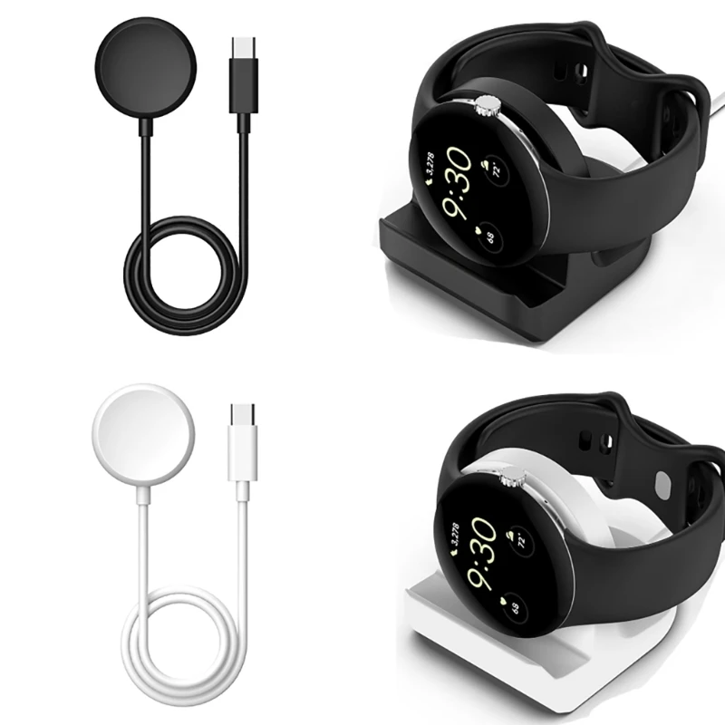 Kabel do ładowania USB przewód bazowy do Google Pixel Smart Watch typ C Dock przejściówka do ładowarki magnetyczny