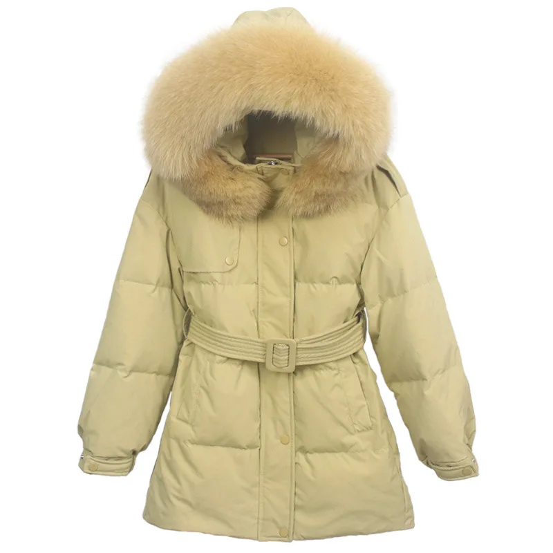 2026 Winter New Women's Down Jacket Commuting Fox Fur Collar Slim Fit Jacket