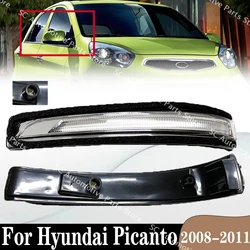 For Hyundai Kia Picanto 2008-2011 Auto Car Accessories Exterior Rearview Side Left Right Mirror Glass LED Turn Signal Lamp Light