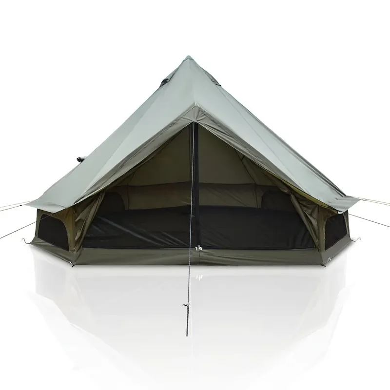 13.1FT 4-Season Bell Tent, Waterproof Glamping Yurt Tent with Stove Jack for 8 Person Family Camping
