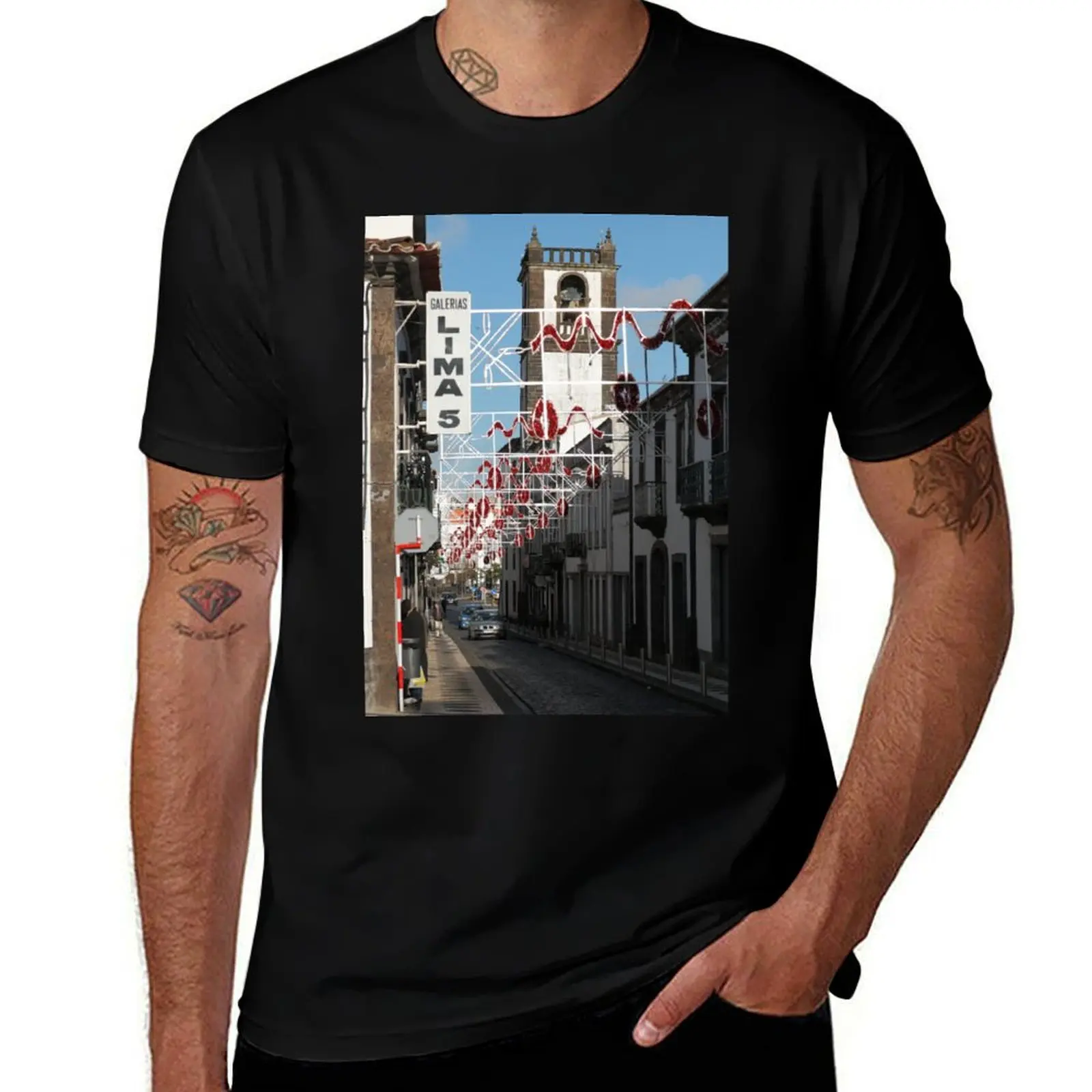 Ponta Delgada, Azores T-Shirt Anti-Fade Casual Tee Shirt