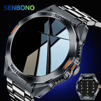 SENBONO New Smart Watch Man Military IP68 Waterproof Watches Men Bluetooth Call Outdoor Sport Smartwatch For Xiaomi Android IOS