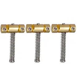 3Pcs Compensated Brass Saddles Set Compensated Saddle Guitar Bridge Saddles