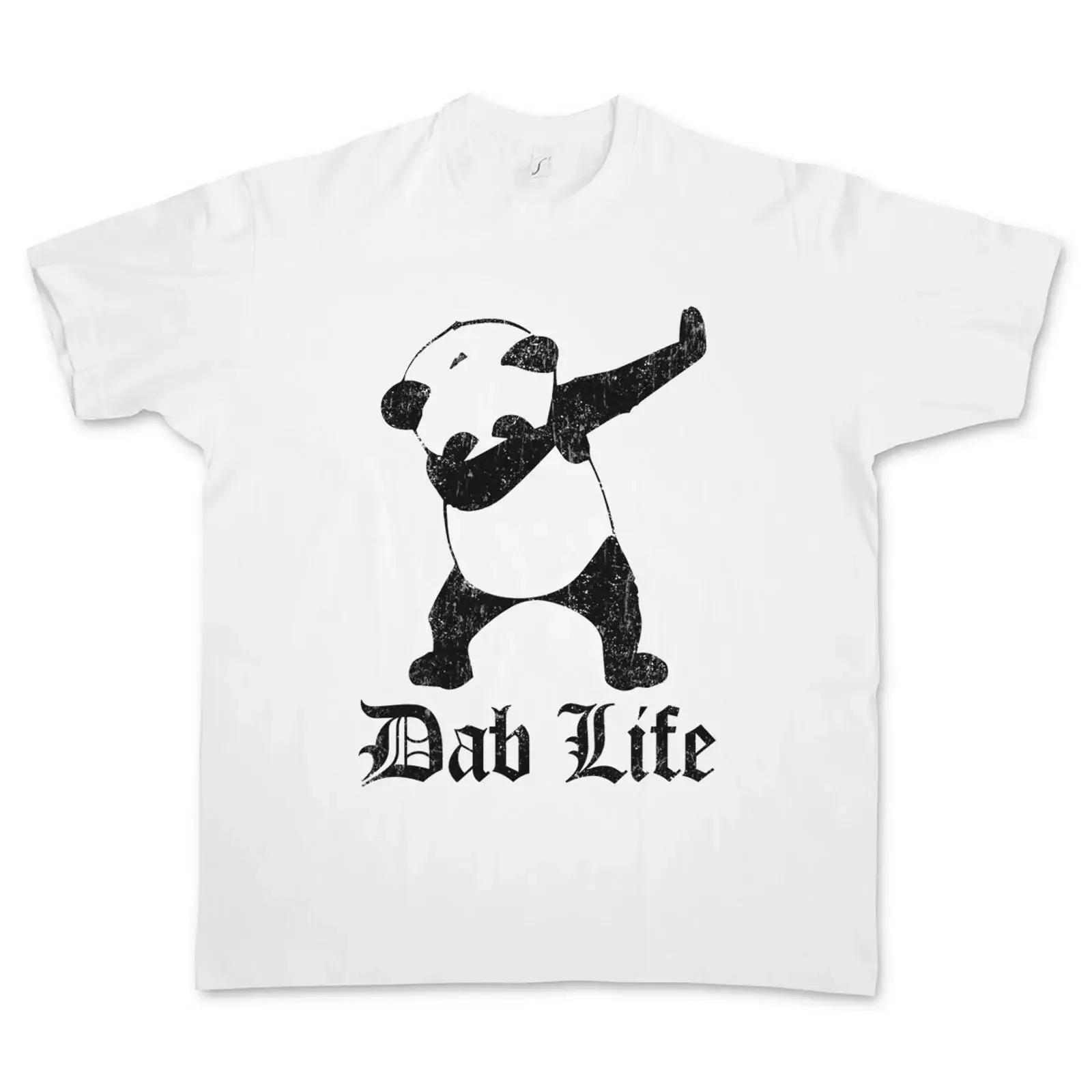 DAB LIFE I T SHIRT Panda Bear Dance DJ MC Disco Club Clubbing Party Hard Thug vintage Washed Stylish Versatile streetwear