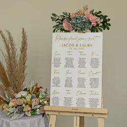 Custom White Acrylic Seating Chart Wedding Seating Chart Wedding Seating Sign Please Be Seated Wedding Sign Wedding Guests Plan