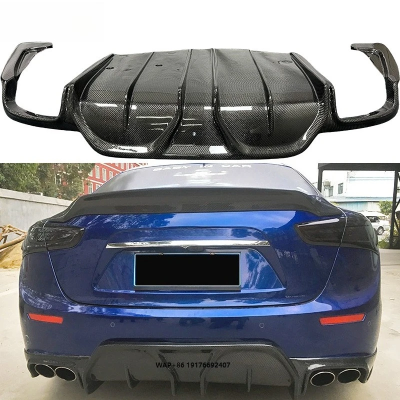 Ghibli  ASPEC Style Body Kit Carbon Fiber Front Lip Rear Diffuser Rear Spoiler Side Skirt forMaserati Ghibli Body Kit
