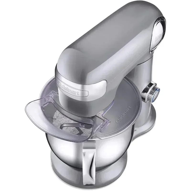【Mejor vendido】 Batidora de pie Cuisinart, 12 velocidades, tazón para mezclar de 5,5 cuartos, batidor de Chef, paleta para mezclar plana, gancho para masa