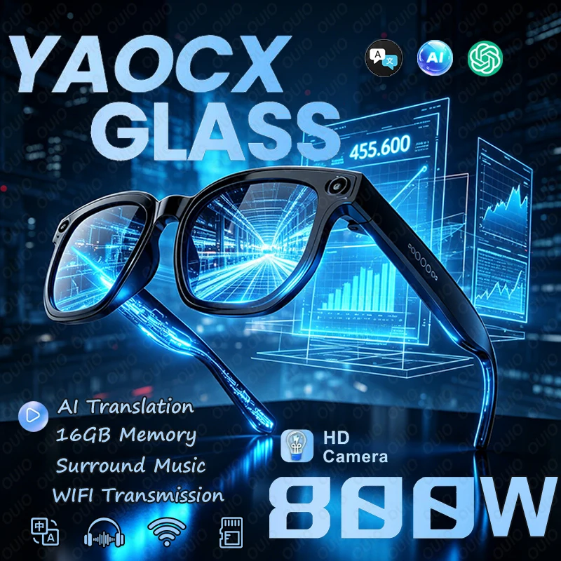 2026 New Smart Glasses Explore AI New Horizons 8 million High-definition Camera Take Photos Videos Music And Calls Smart Glasses