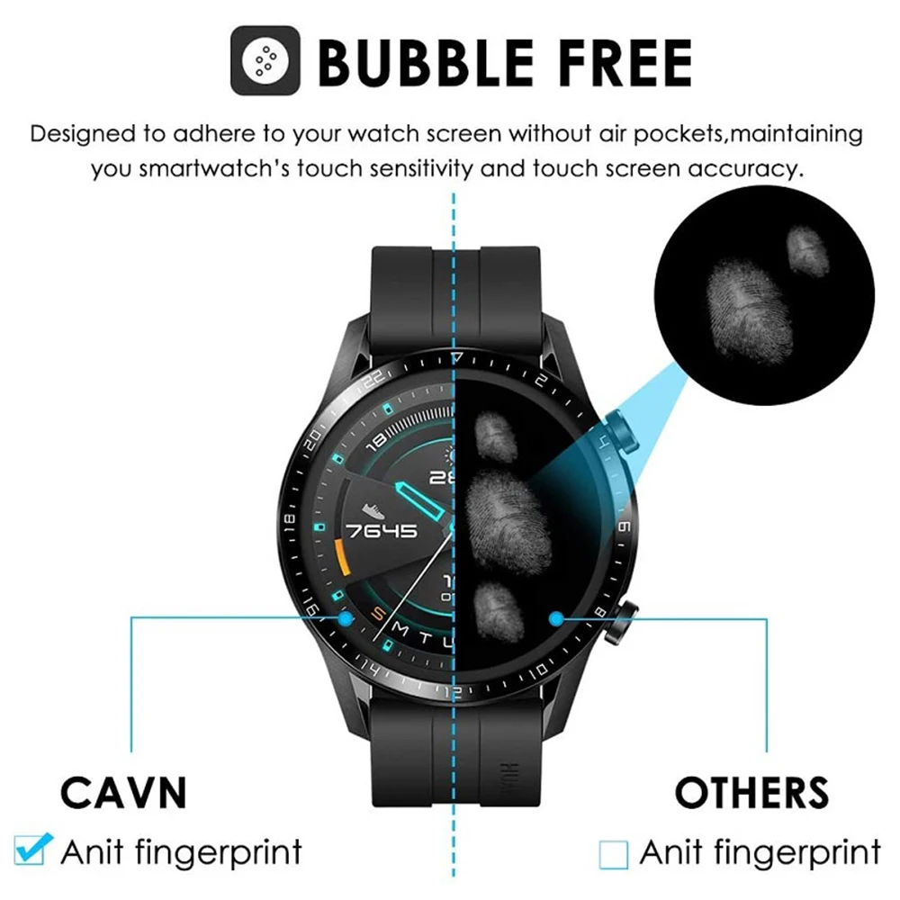 For Huawei Watch GT2 42/46mm 3D Curved Composite Film 1/2/3/5pcs Ultra-thin Premium Screen Protector Films Waterproof Watch Film - Image 6