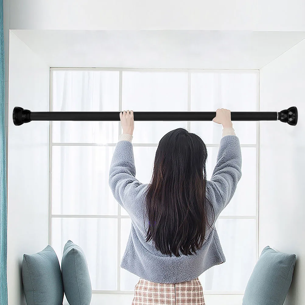 

Telescopic Shower Curtain Rod Punch Free Tension Pole Extendable Clothes Drying Rail Stainless Steel Smooth Surface Multi