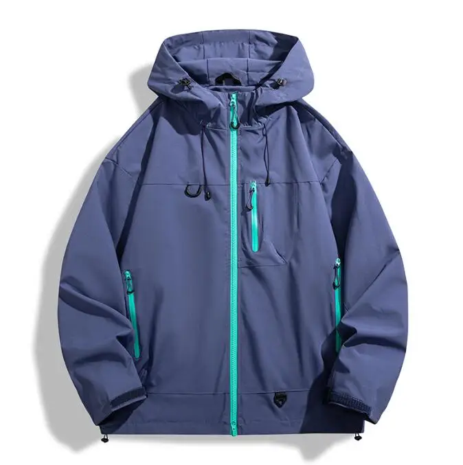 

Outdoor Men's Spring Thin Hooded Waterproof Wear-Resistant Hiking Clothing Men Autumn Sports Casual Outerwear