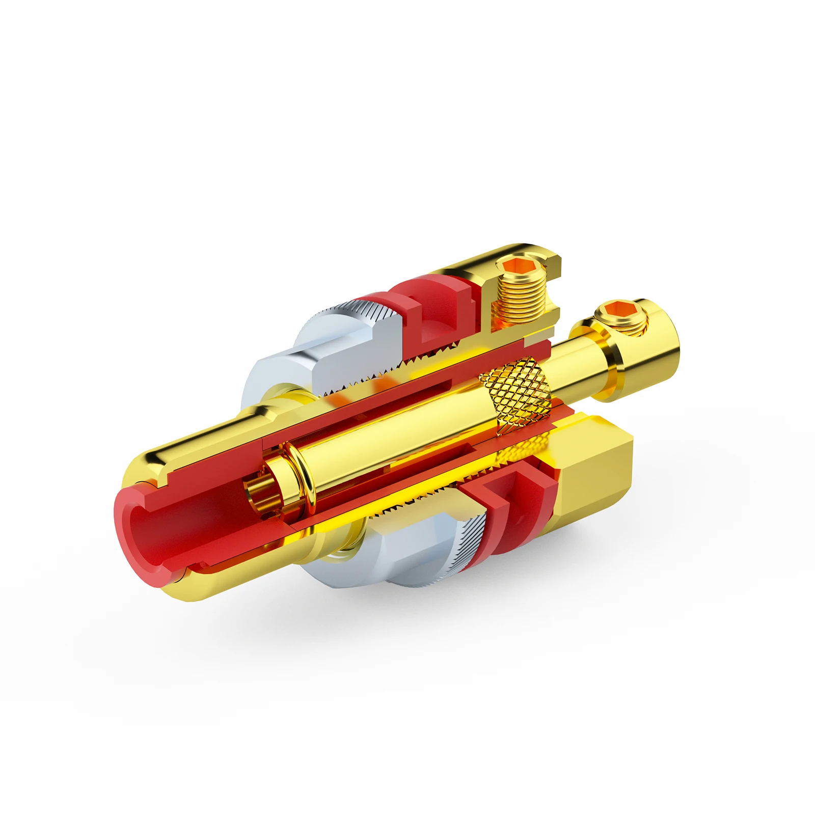 Novo c406 monosaudio 4n cobre puro banhado a ouro/ródio de alta qualidade rca soquete terminal chassi soquete fêmea