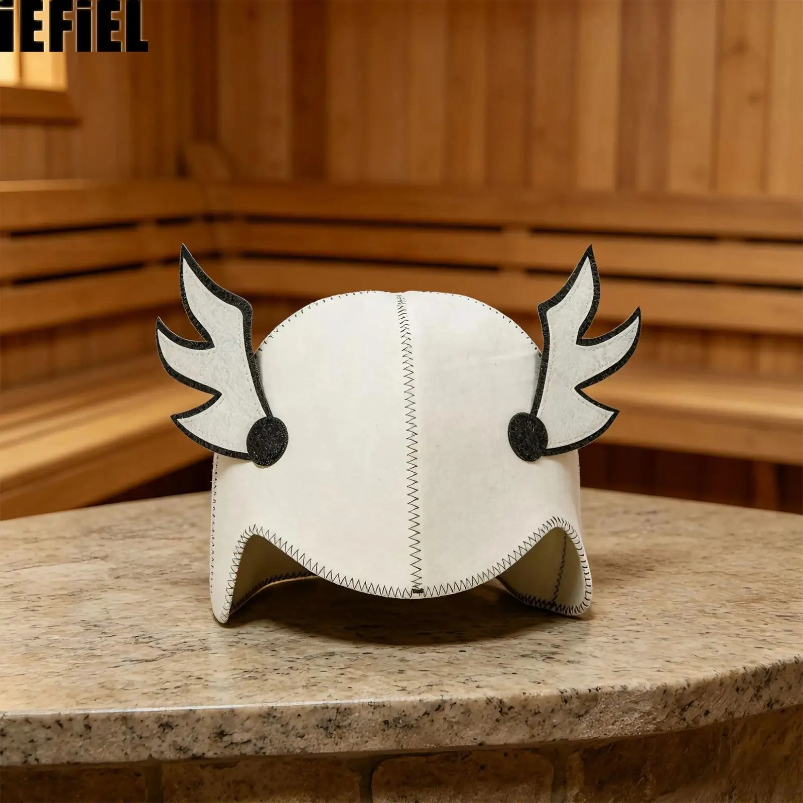 Adult Men Women Felt Bath Cap Wing-shaped Sauna Hat Heat-insulating Hat for Steam Room Spa Casual Daily Life