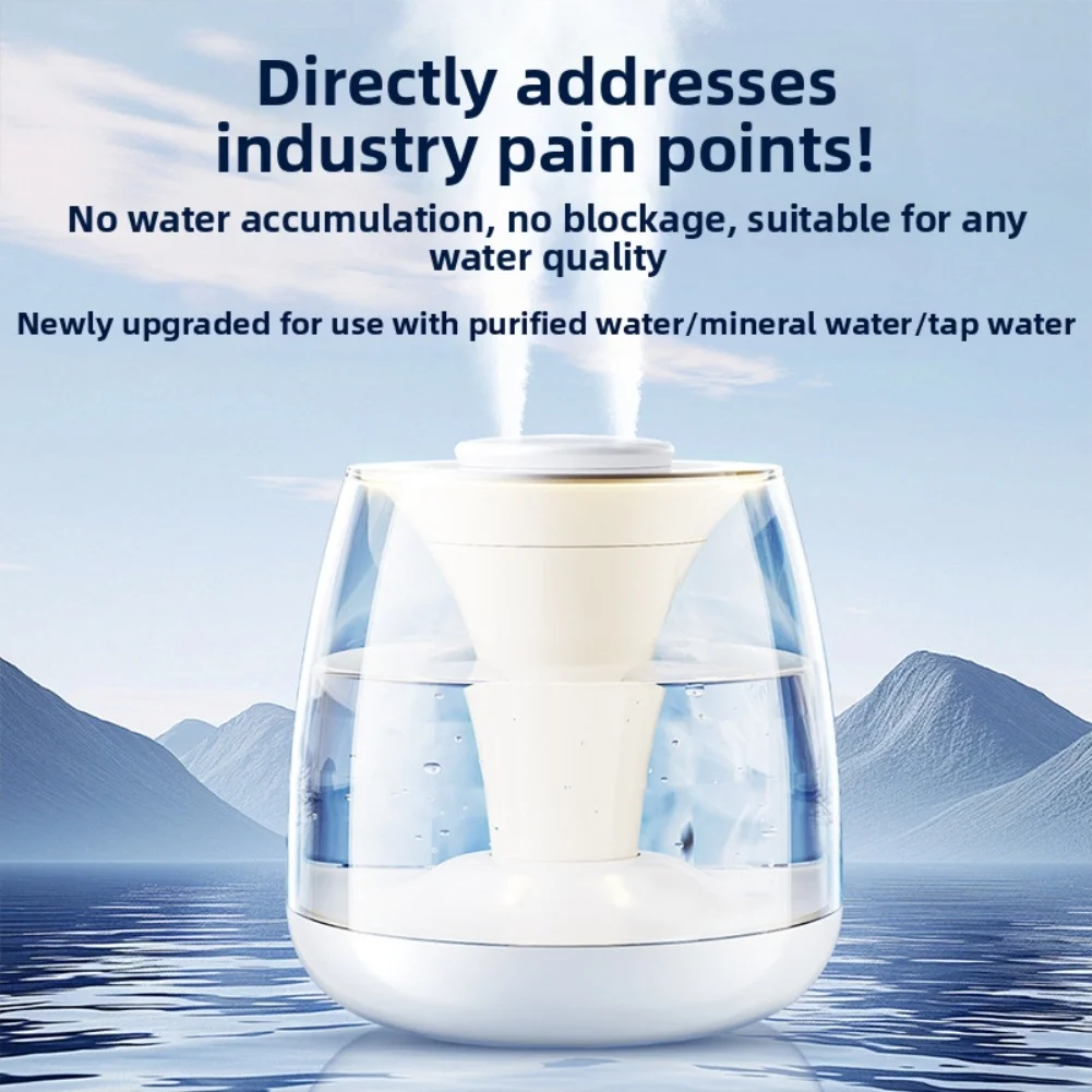 روتين الليل، مرطب رذاذ مزدوج، خزان 3 لتر، تشغيل صامت، مخرج ضباب قابل للتعديل، خزان مياه 3 لتر