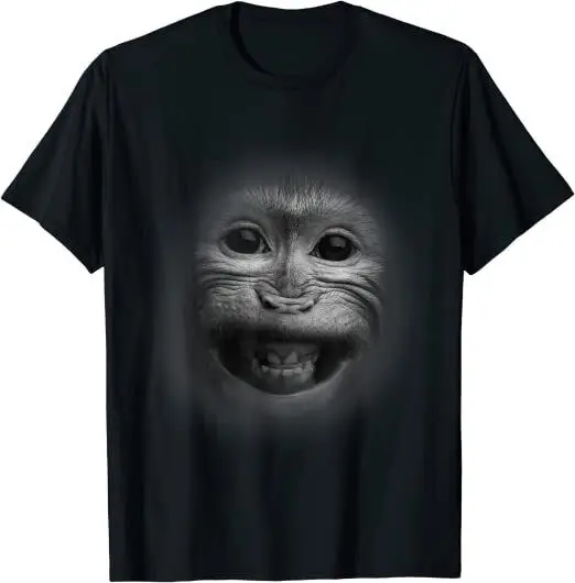 

NEW LIMITED The Happiest Monkey Cute Face Design Great Gift Idea T-Shirt S-3XL