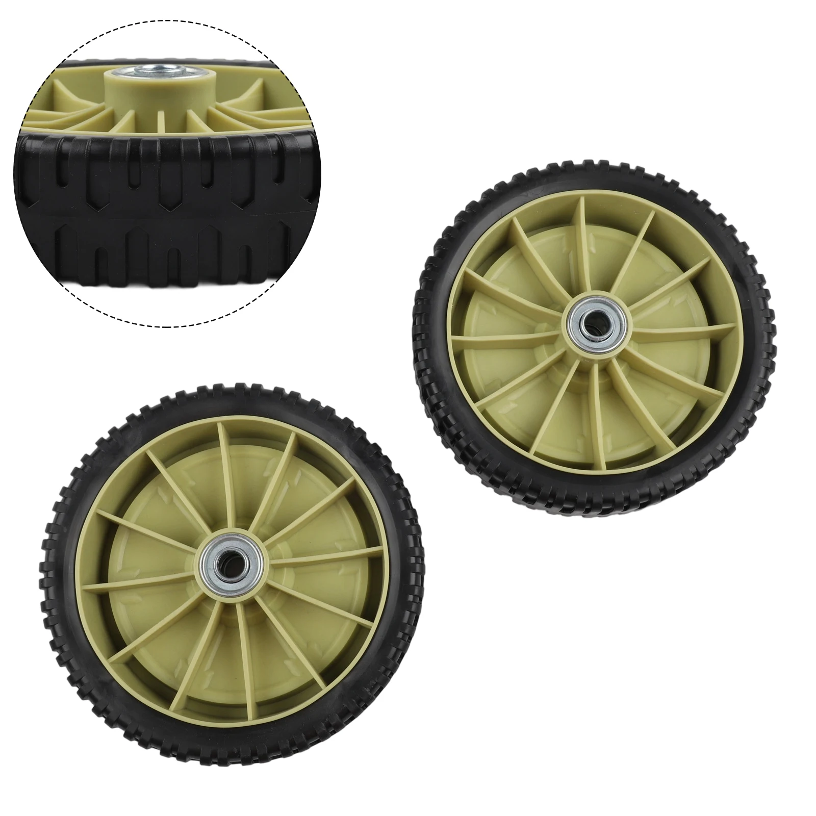 Rubber Mower Wheel Push Mower Wheel for versatile Wheel Size Enhanced Stability for Lawn Mower Wheel Replacement 203mm 8'' Lawn