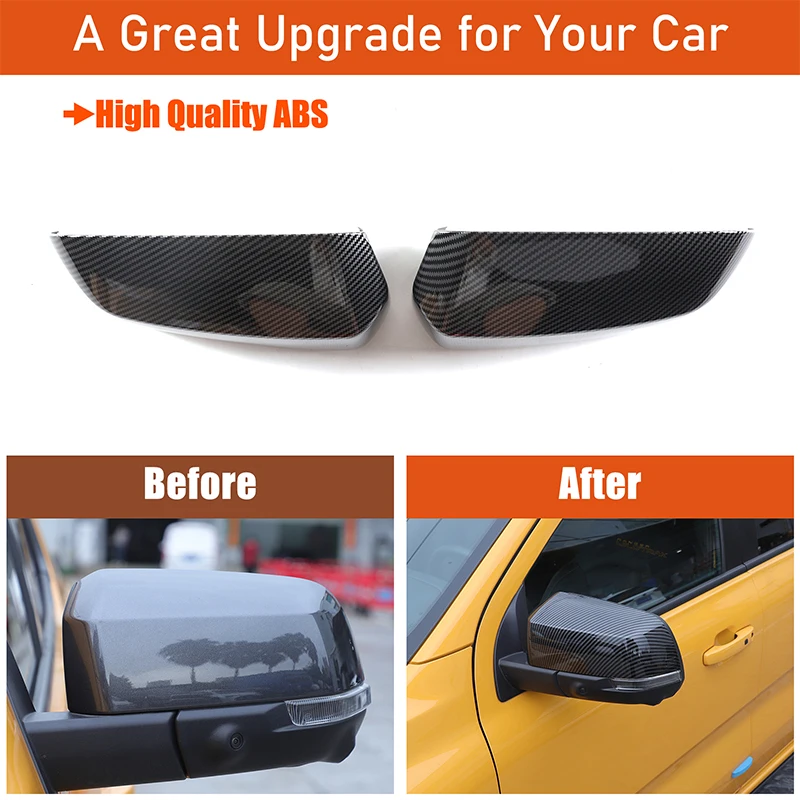 Rearview Mirror Cap Trim Sticker Side Wing Mirror Housing Decoration Door Mirror Protector Cover For Ford Ranger P703 2023-2026