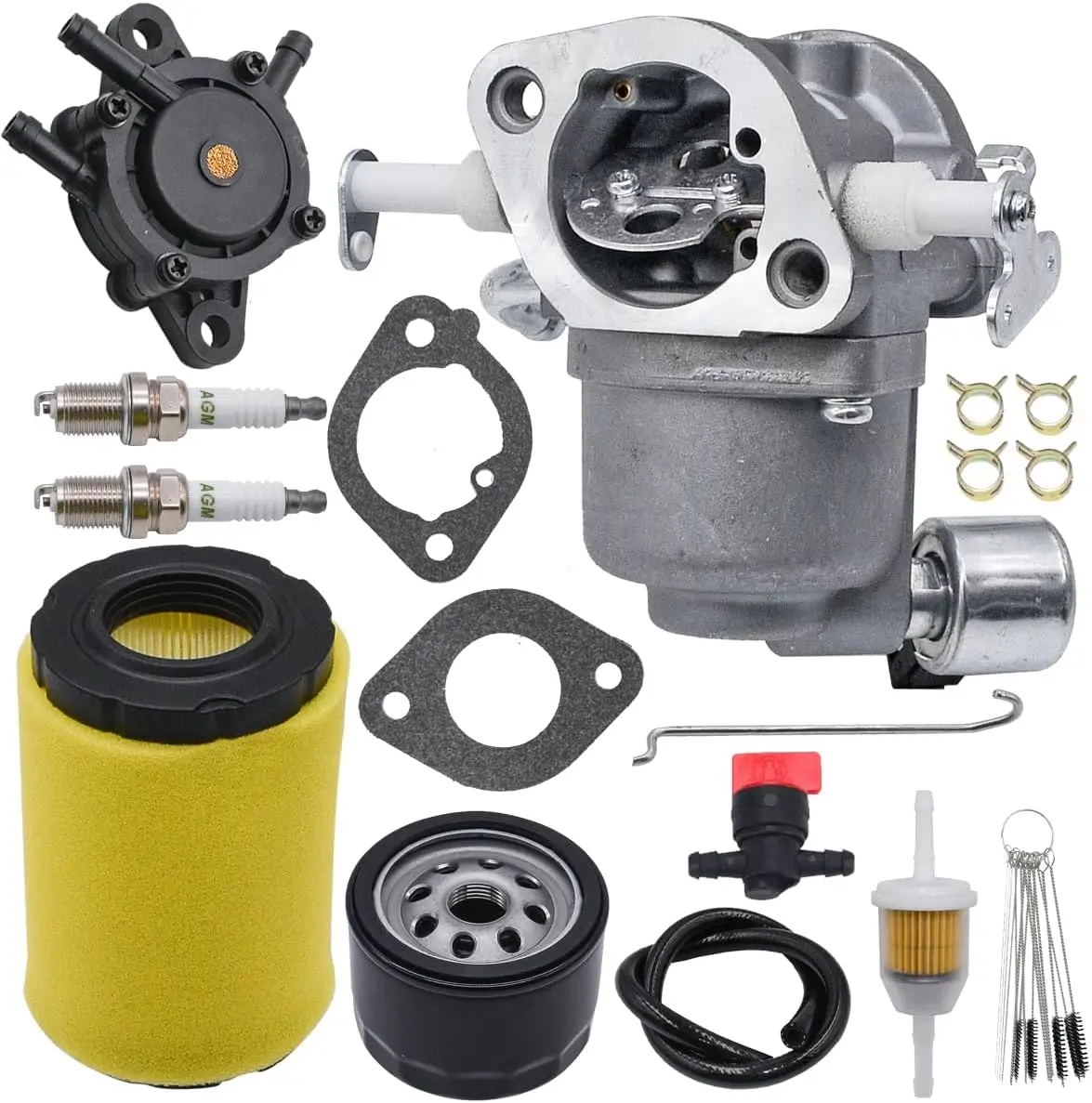 Carburador YTA24V48 apto para Husqvarna YTA 22V46 Yard Tractor modelo YTA24V48 conjunto de carburador con filtro de aire filtro de aceite Kit de bomba de combustible