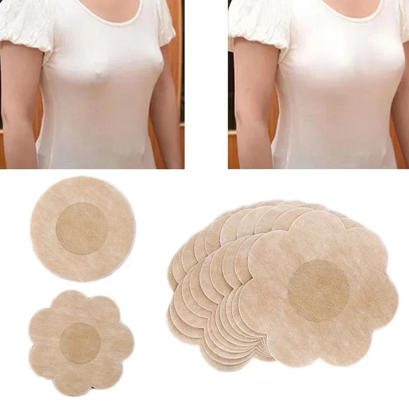 10-50pcs Women Nipple Pasties Cloth Nipple Cover Teat Hide  Piece Breast Petals Invisible Bra Padding Chest Sticker Patch Covers