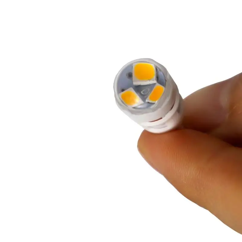 100pcs White Amber red Car T10 3 smd 2835 W5W LED clear spot lens 20MA 26*11*9mm 168 194 Bulb Car Reading lamp Auto 12V
