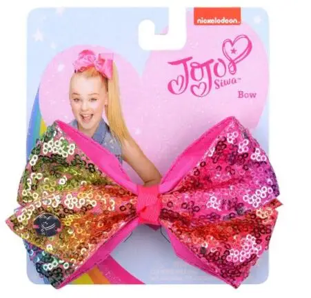 1 Piece JOJO Swia Unicorn Mermaid Rainbow Hair Bows With Clip Baby Girls Ribbon Hair Clip Hairgrips Headwear Hair Accessories