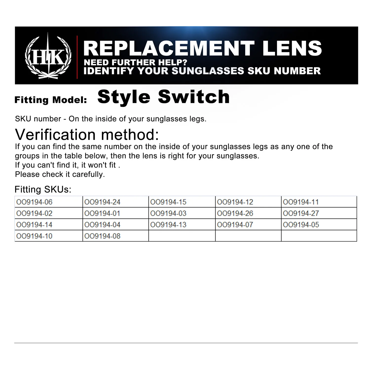 عدسات بديلة للرجال من Hkuco لنظارات Oakley Style Switch الشمسية باللون الأزرق المستقطب #3
