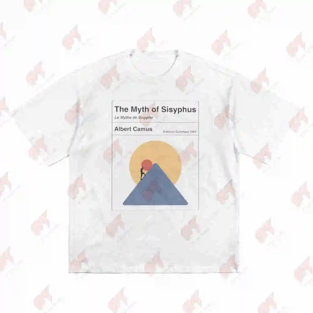 Myth Of Sisyphus Camus Quote Short Sleeve Tee 100% Cotton T-Shirt
