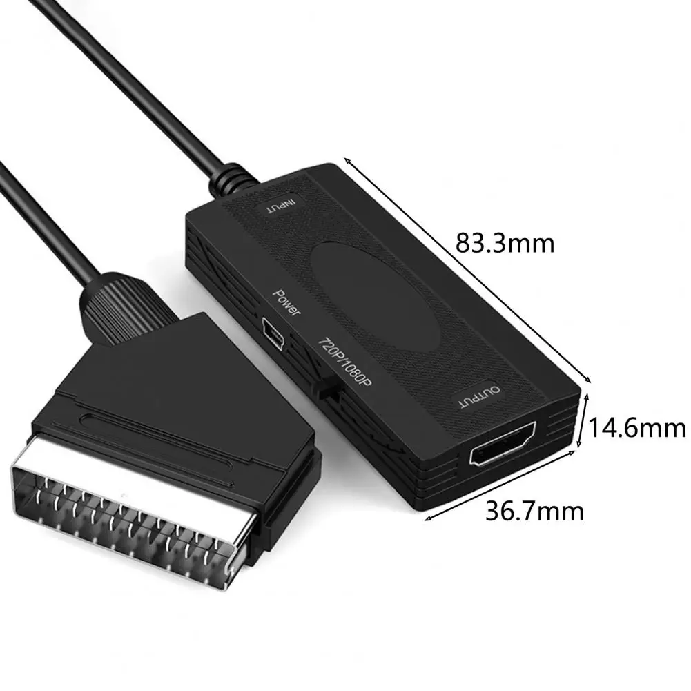 Cavo adattatore utile cavo adattatore Video 1080P compatibile con SCART a HDMI ampiamente compatibile per proiettore