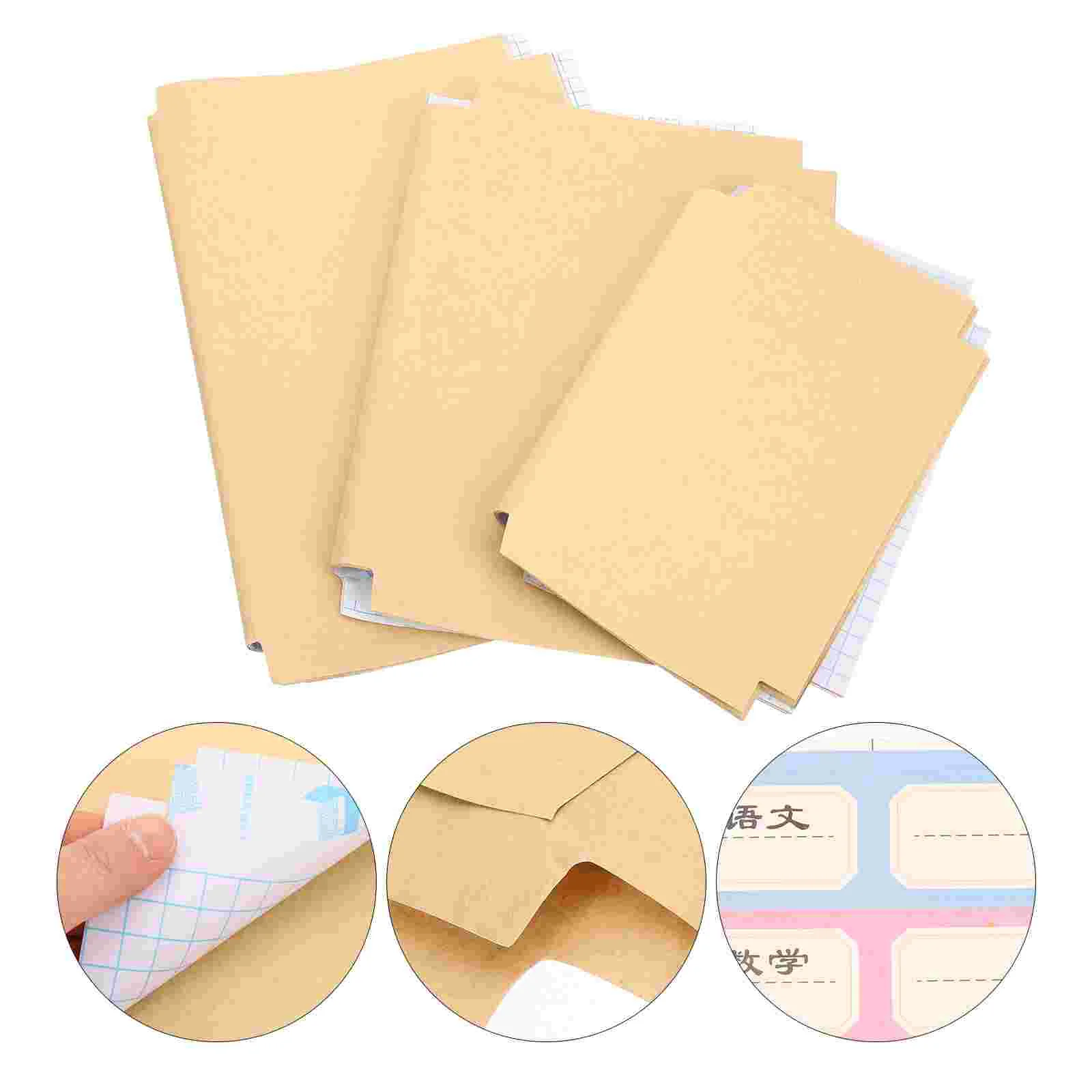 30 Sheets Book Binding Cover Sleeve Brown Paper Wrapping for Textbooks Covers Soft Notebook