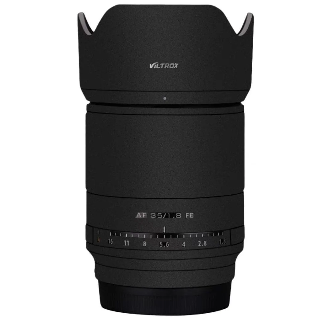 Para VILTROX AF 50 1,8 FE AF50 calcomanía de piel película de envoltura de vinilo lente cuerpo pegatina protectora abrigo AF 35mm F1.8 para Sony Mount