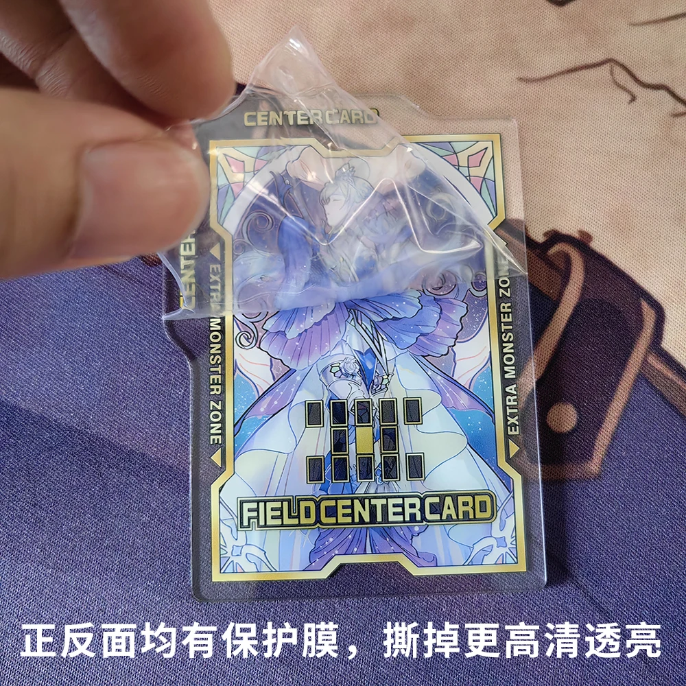 遊戯王!-遊戯王カードゲームフィールドセンターカード白いウサギのフィギュア、透明なアクリルパーティションカード、maliss p、おもちゃ