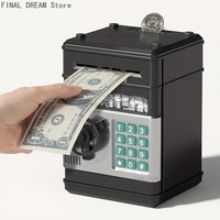 Creative Piggy Bank Automatic Mini Safe Coins Cash Saving Money Box Password Counter Code Key Lock Coin Bank ATM Child Gift